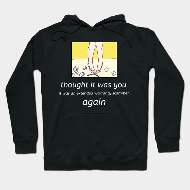 Telemarketer Again Hoodie by Golden Eagle Design Studio